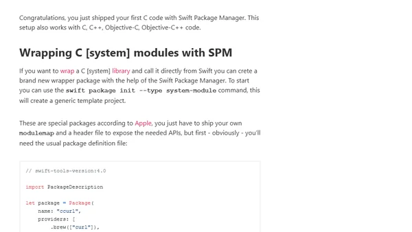 How to call C code from Swift