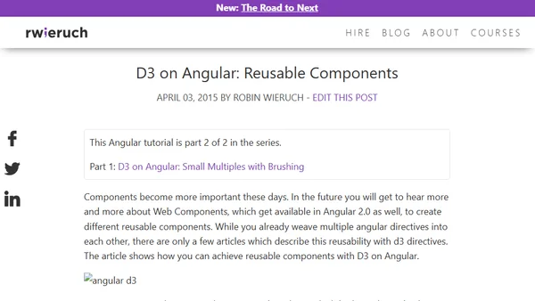 D3 on Angular: Reusable Components