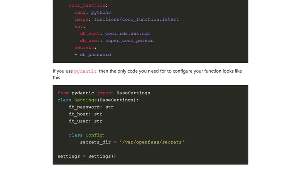 Easy settings management for Python functions with Pydantic
