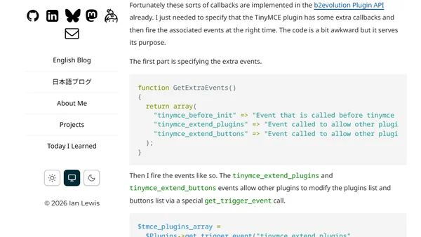 Gallery 2 plugin with TinyMCE