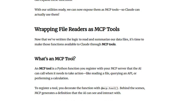 Building a Basic MCP Server with Python