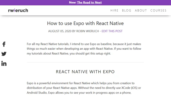 How to use Expo with React Native