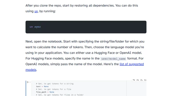 Calculate the number of language model tokens for a string