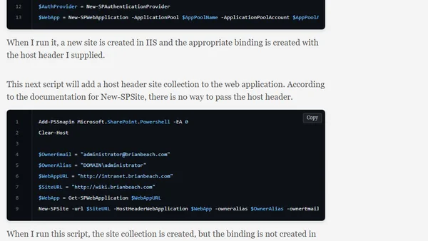 Binding not Created for Host Header Site Collections