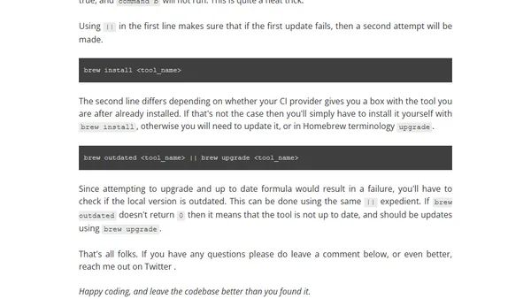 How to use Homebrew in CI