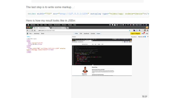 Stream your Desktop to HTML5 Video Element