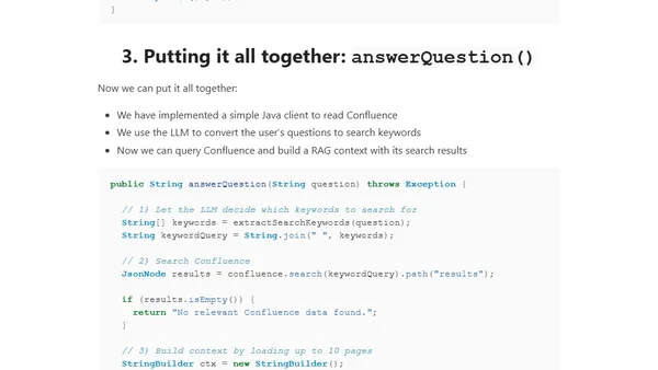 Connector-Based RAG With Live Confluence Data