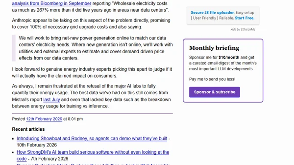 Covering electricity price increases from our data centers