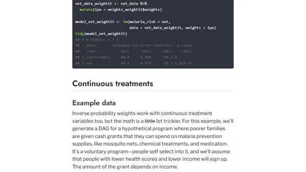 Generating inverse probability weights for both binary and continuous treatments