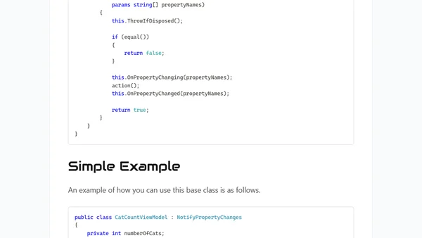 Model-View-ViewModel (MVVM) - Part 3 - INotifyPropertyChanged