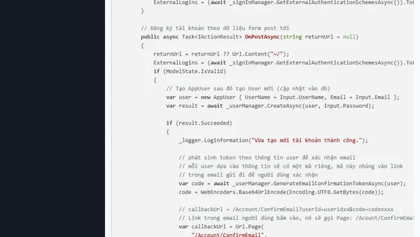 (ASP.NET Razor) Sử dụng Identity để tạo user xác thực đăng nhập website