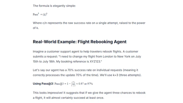 Pass@k vs Pass^k: Understanding Agent Reliability