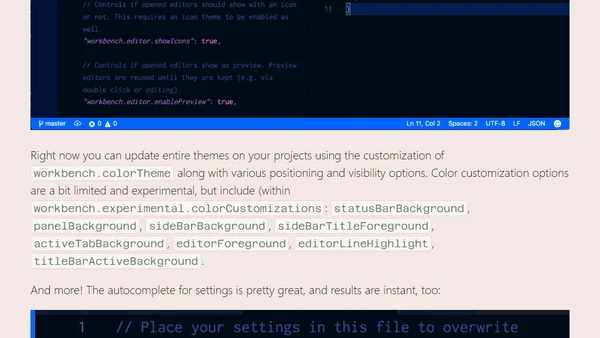 VSCode Custom Workspaces
