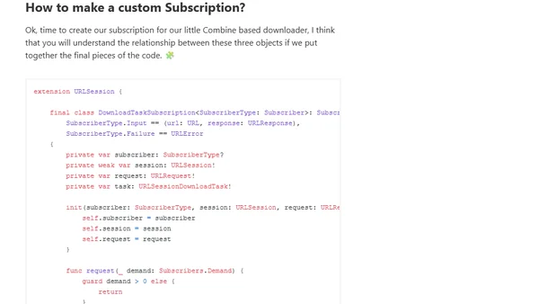How to download files with URLSession using Combine Publishers and Subscribers?