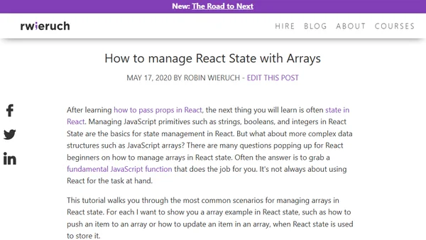 How to manage React State with Arrays