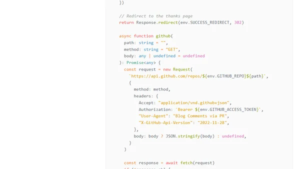 A blog comment receiver for Cloudflare Workers