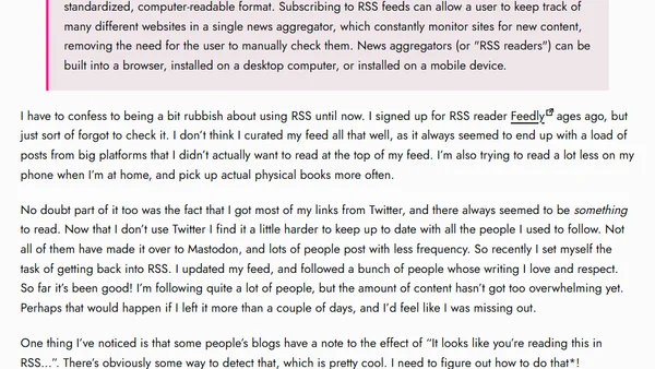 RSS is Good, Isn’t It?!