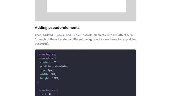Uncommon Use Cases For Pseudo Elements