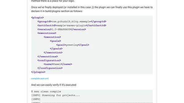 My first maven plugin