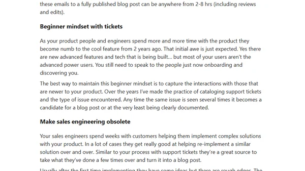 Sourcing developer marketing content