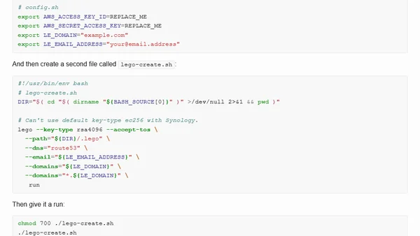 Setting up HTTPS on a Synology with Let's Encrypt and Route 53