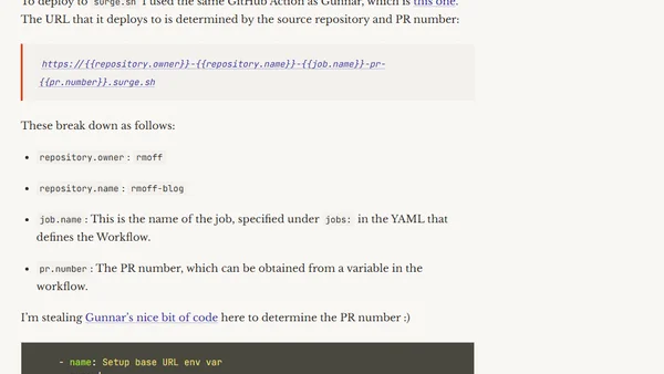 Using GitHub Actions to build automagic Hugo previews of draft articles