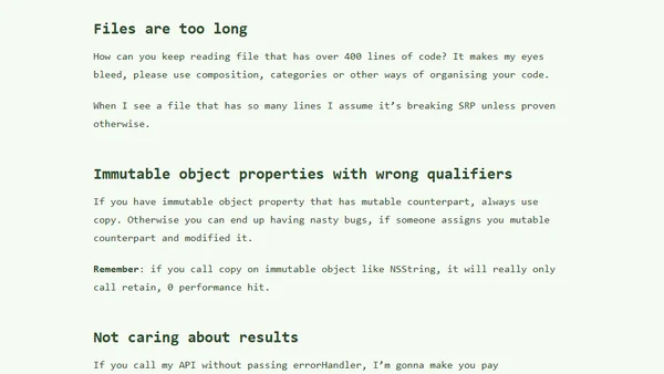 7 most common code issues