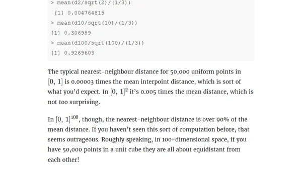 (high-dimensional) Space is Big.