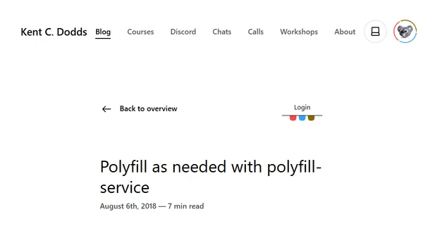 Polyfill as needed with polyfill-service