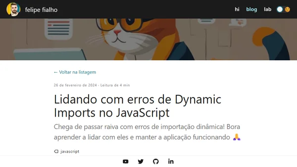 Lidando com erros de Dynamic Imports no JavaScript