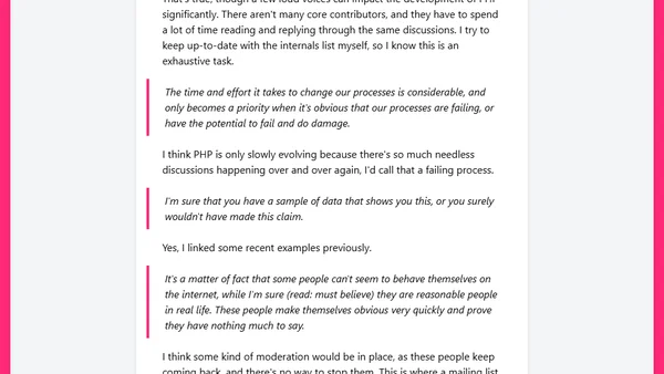 re: re: A letter to the PHP team