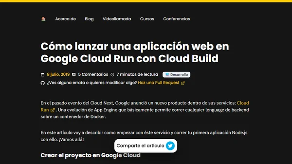Cómo lanzar una aplicación web en Google Cloud Run con Cloud Build