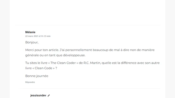 C’est la faute du développeur