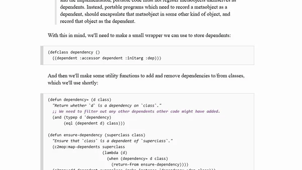 Depending in Common Lisp