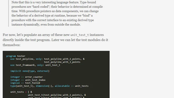 Fortran - Testing - Unit tests and test suites