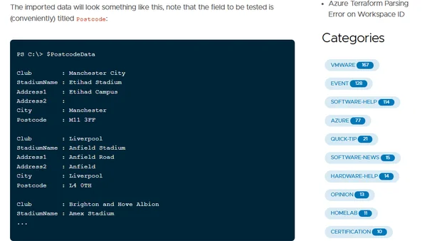 Validate UK Postcodes with PowerShell