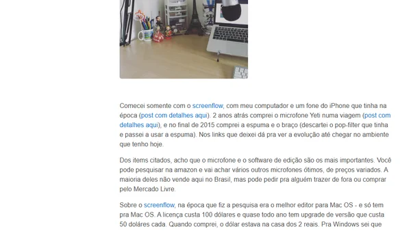 O que uso pra gravar os screencasts - 2016