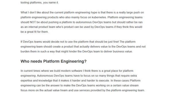 Platform Engineering? It's just DevOps!
