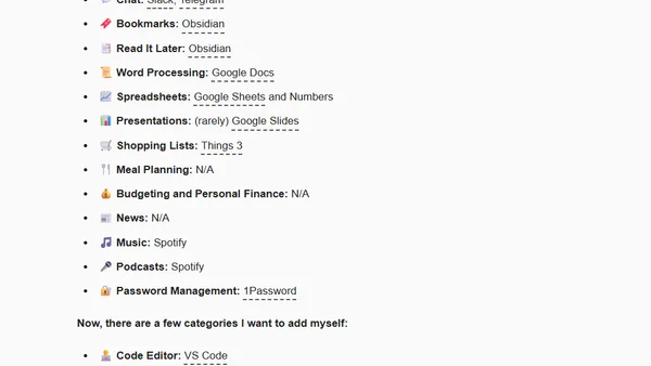 My default apps in 2024