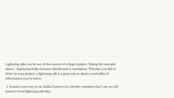 ⚡️ Writing an abstract for a lightning talk ⚡️