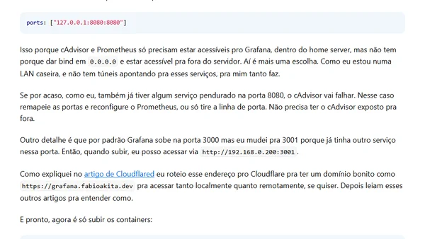 Instalando Grafana no meu Home Server