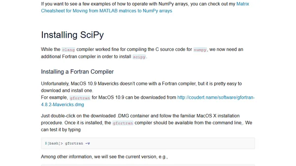 Installing Scientific Packages for Python3 on MacOS 10.9 Mavericks
