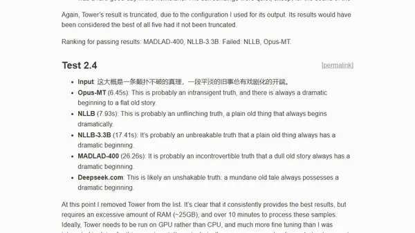 Translation models between English and Chinese
