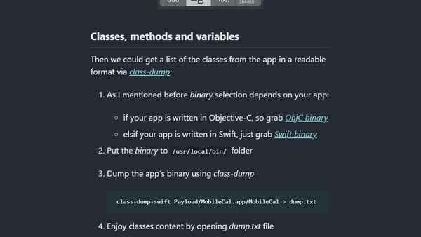 iOS apps under the microscope