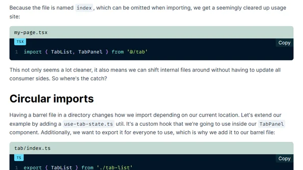Please Stop Using Barrel Files