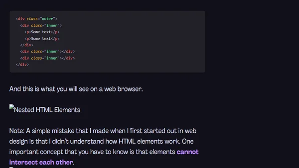 The Layout of a Website