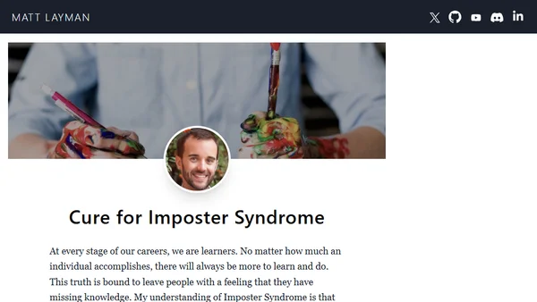 Cure for Imposter Syndrome