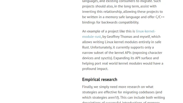 A Memory Safety Research Agenda