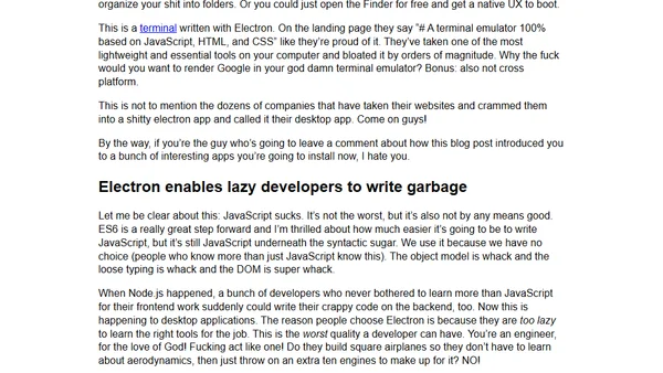 Electron considered harmful