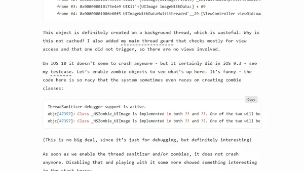 Investigating Thread Safety of UIImage